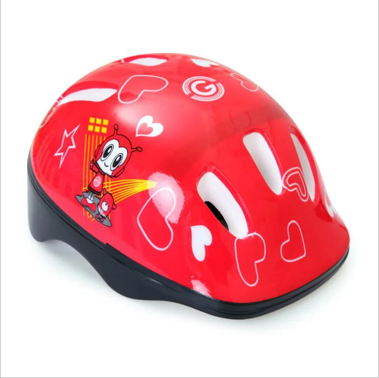 Детский защитный шлем, шлем для роликовых коньков, защитный скейтборд, скутер, спортивные защитные накладки для спорта на открытом воздухе - Цвет: red