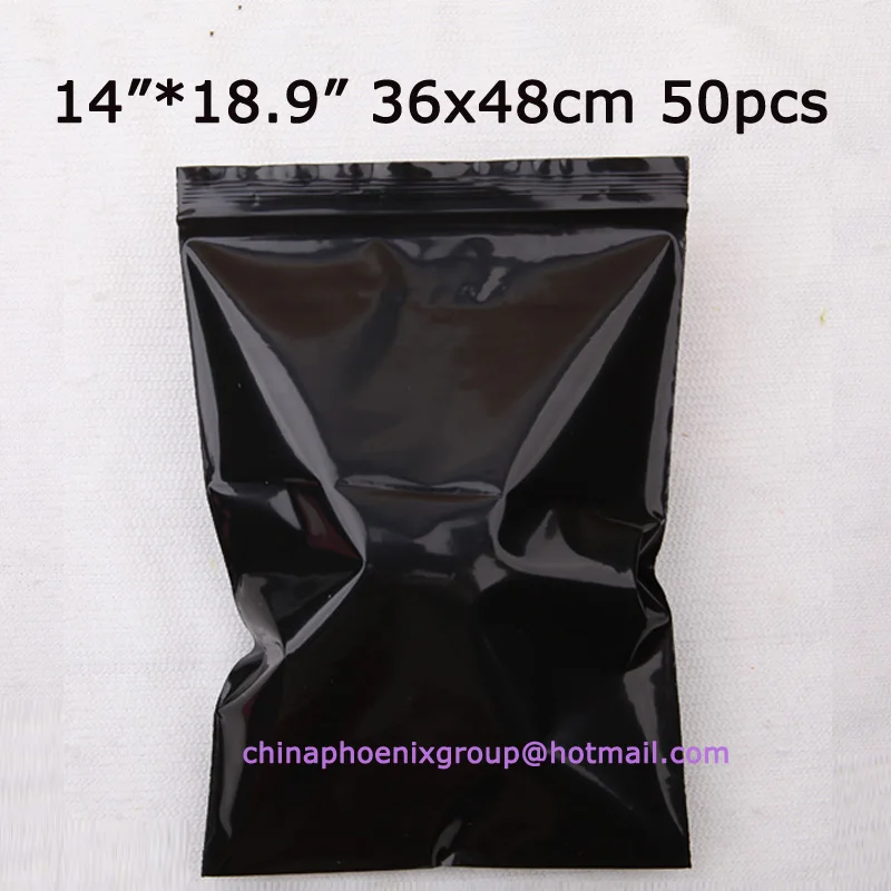zipLock Bags 36x48cm Opaque Plastic Reseal Black Zip Lock Storage BIG