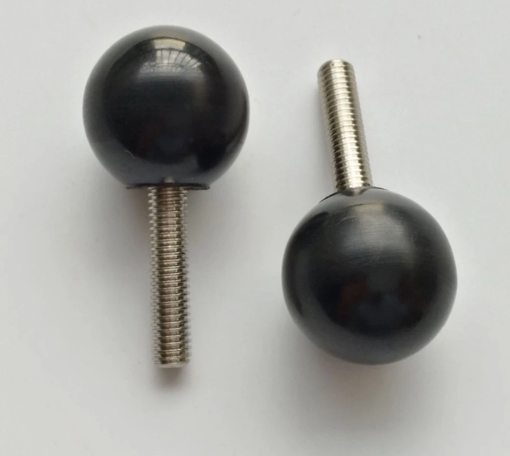 BOL-52725 2pcs M5 Three Stars Hand Screw Handle Rubber Head Bolt Triangle Arc Knob 304 Stainless Steel Screws 10mm-60mm Length- Dims: M5x60mm BOL-52725 2pcs M5 Three Stars Hand Screw Handle Rubber Head Bolt Triangle Arc Knob 304 Stainless Steel Screws 10mm-60mm Length- Dims: M5x60mm