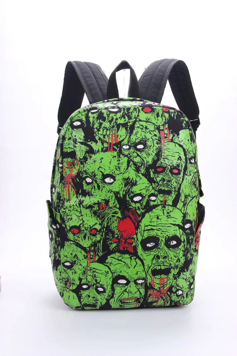 Men Women Unisex Zombie Attack Monster Backpack Rucksack Gothic Emo
