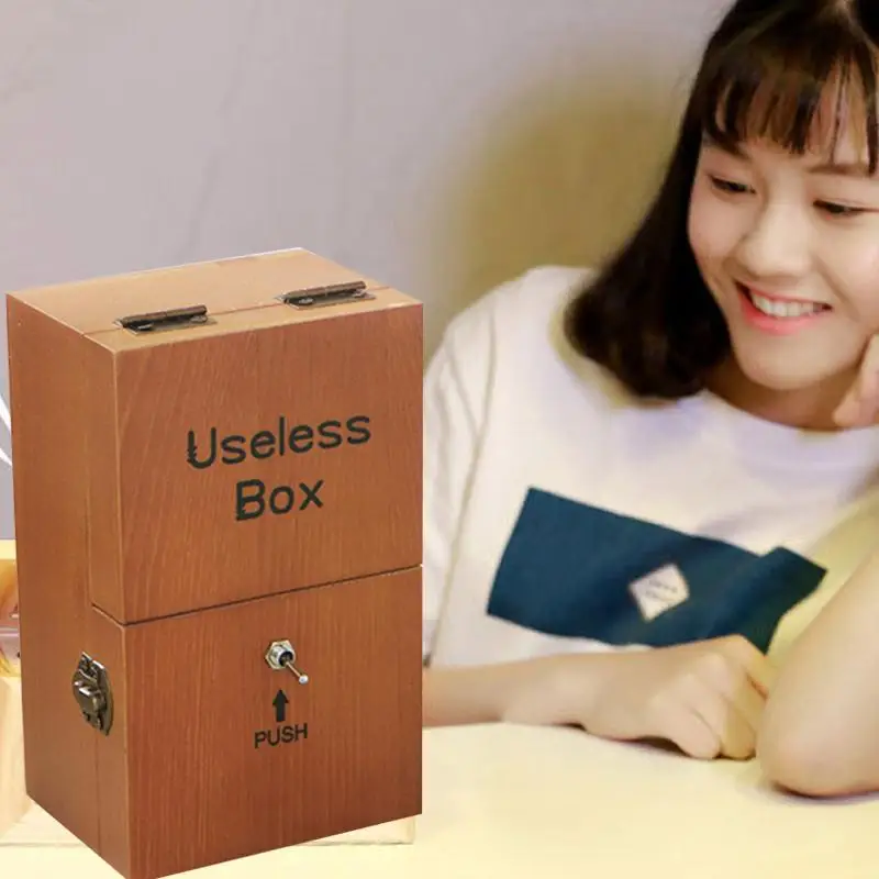 

Useless Box DIY Kit Useless Machine Birthday Gift Toy Geek Gadget gags Joke Broad game Tricky toys Fun Office Home Desk Decor