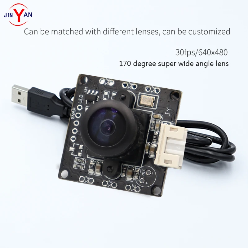 

170 degree wide-angle lens USB2.0 HD camera module 0.3MP camera 640*480 support LINUX Android