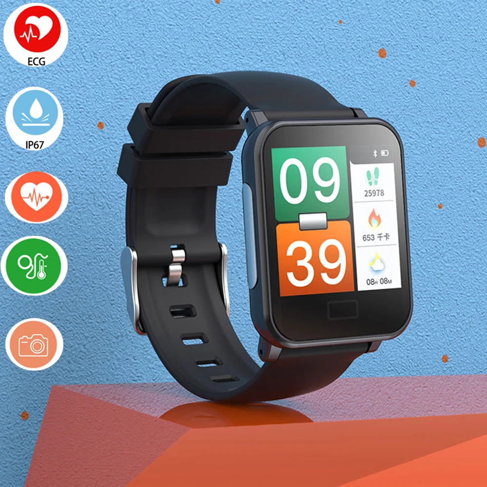

E33 Smart Bracelet ECG HR Blood Pressure Fitness Tracker Smart Band IP67 Waterproof Bluetooth Smart Watch Bluethooth Wristband.