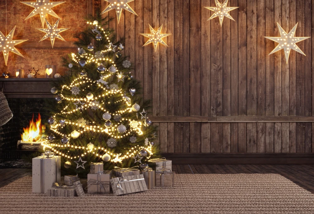 horizontal christmas decorations for home photography backdrops background photo backdrop XT6312 | Электроника