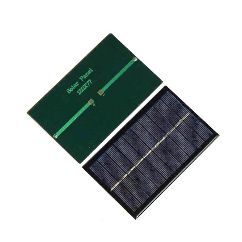 

280MA 5V Solar Cell Polycrystalline Solar Panel DIY Solar Charger For 3.7V Battery System Light 122*77MM 10pcs Free Shipping