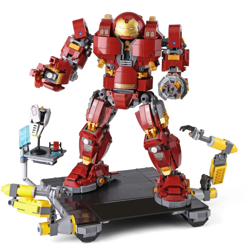 07101-Super-Hero-Series-Compatible-With-Legoing-76105-Iron-Man-Anti-Hulk-Mech-Set-Kid-Toy (2)