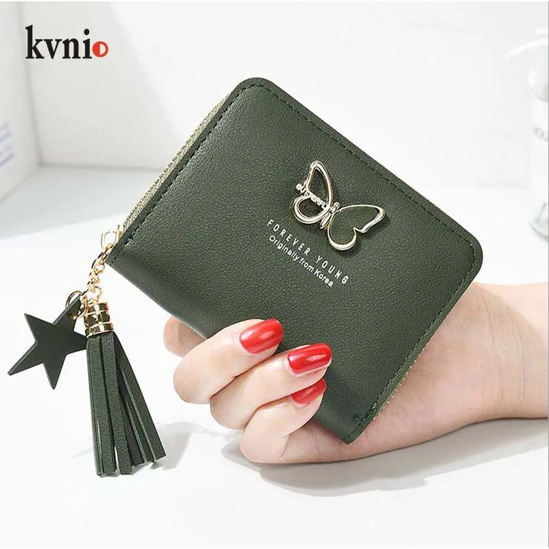 KVNIO новый кошелек с буквенным принтом из металлической монета с бабочкой женский маленький клатч кошелек для монет мини карман-держатель