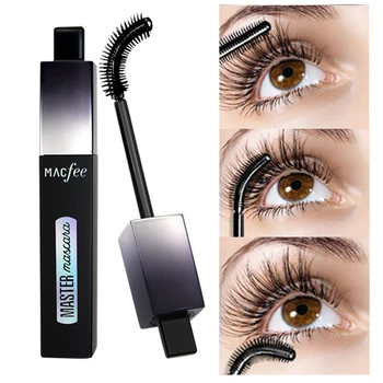 

MACFEE wide angle 4D silk fiber eyelash mascara thick curling waterproof long lasting bent black mascara 4d fiber lashes MA002