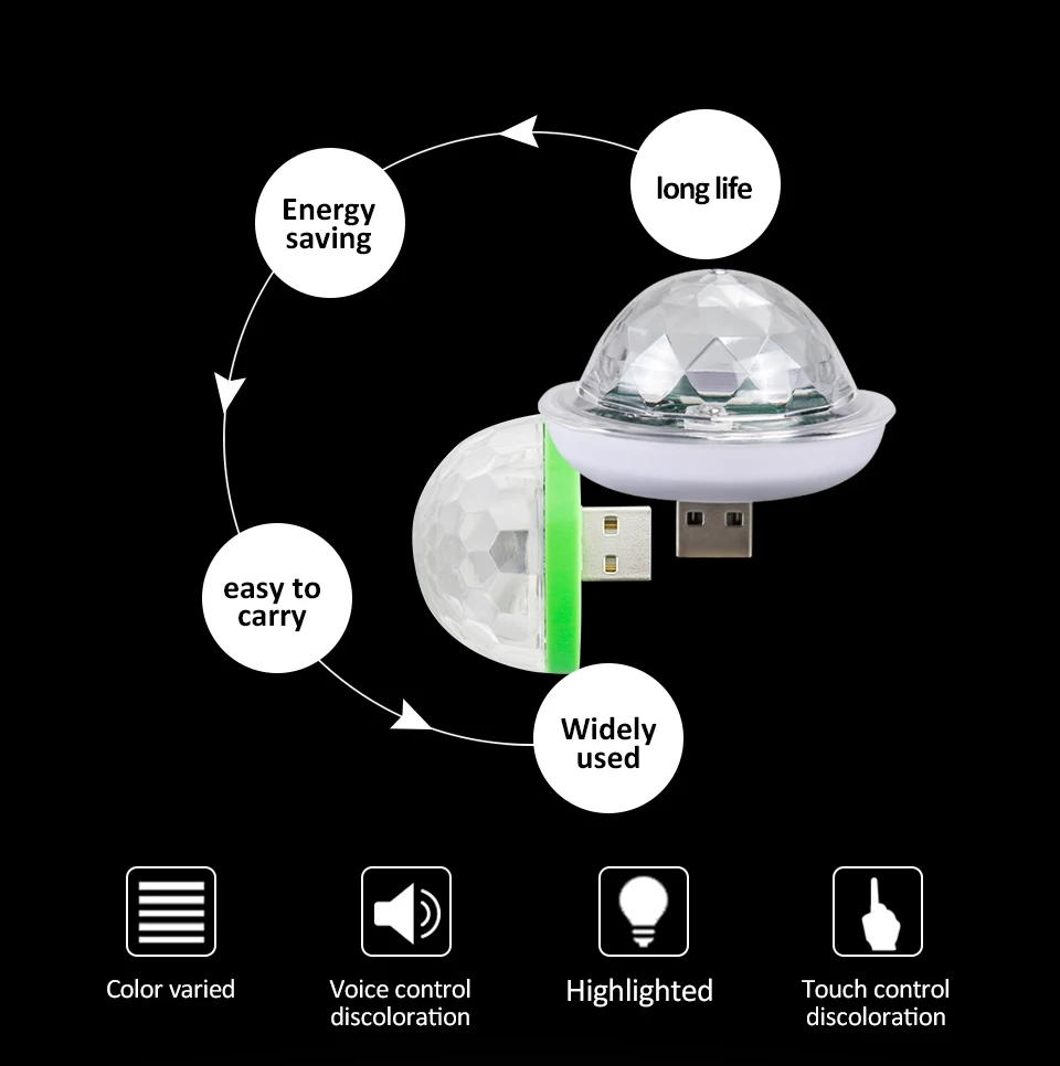 RGB Ночной светильник детский USB ночной Светильник звук вечерние светильник s датчик голосового управления декоративный светодиодный светильник s диско Dj сценический ночной Светильник