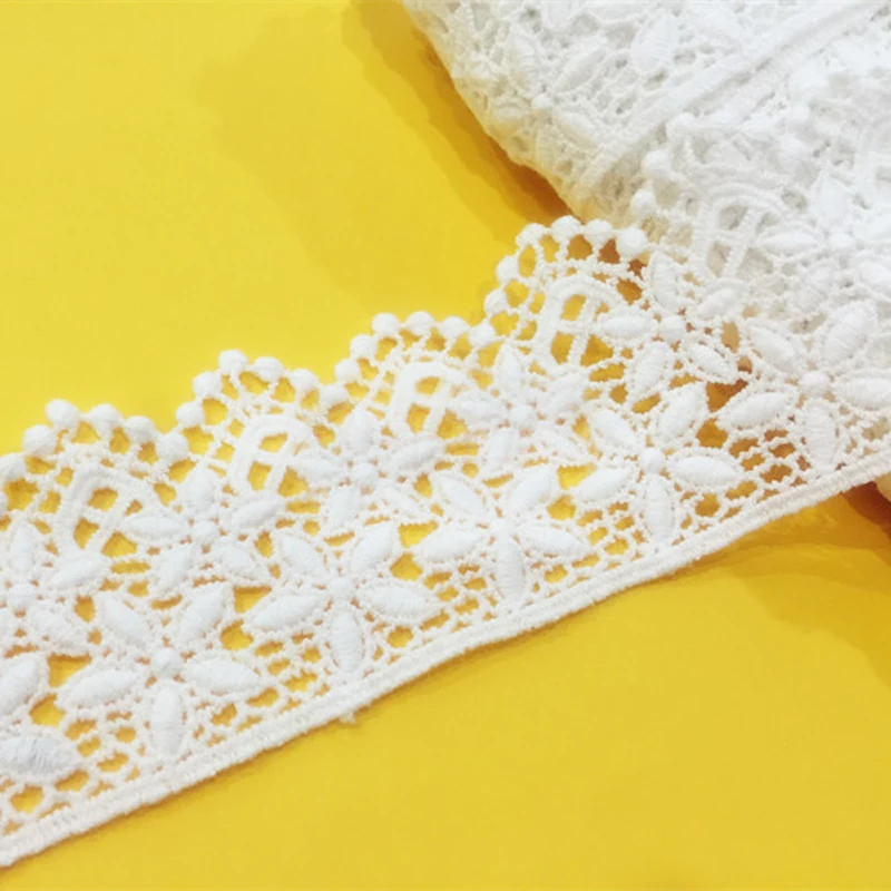 

10 yard 6cm 2.36" wide ivory cotton lace trim ribbon 17064L4K798
