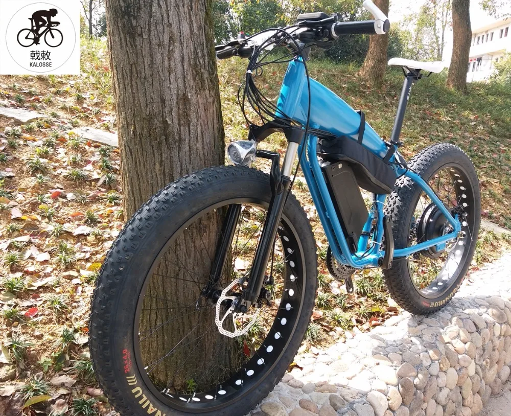 Best Kalosse  Aluminum  electrical snow bike  Hydraulic brakes 48V 1000W  motor  electric  fat  bike  26*4.0 27 speed M370 1 Best Kalosse  Aluminum  electrical snow bike  Hydraulic brakes 48V 1000W  motor  electric  fat  bike  26*4.0 27 speed M370 1