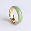 6mm couleur or vert en céramique 316L en acier inoxydable bagues pour femmes hommes en gros ► Photo 3/6
