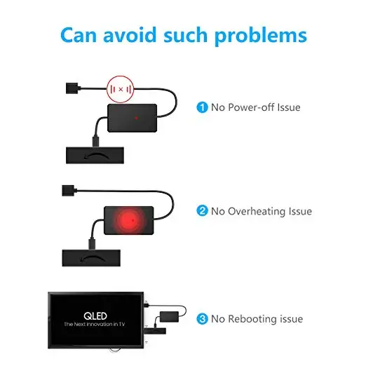 USB кабель питания для пожарной палка аксессуары, Micro USB адаптер питания для пожарной палки, пожарная палка 4 K, пожарная палка 4 K Ultra HD