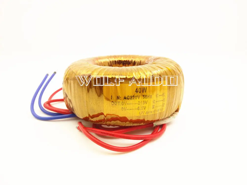 40VA Toroid Transformer for tube headphone amp Input 220V output 0 210V 0 6 5V
