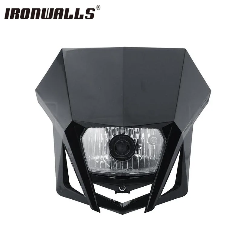 

Ironwalls Green/Orange/White/Black 12V Motorcycle Headlight Fairing Kit With City Light Halogen Bulbs For Honda Yamaha Suzuki
