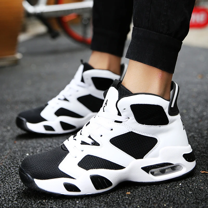 Qzsyog تنفس للرجال النساء عالية أعلى الرياضية وسادة الهواء رياضة شبكة المدربين سلة فام zapatillas الأحمر Qzsyog تنفس للرجال النساء عالية أعلى الرياضية وسادة الهواء رياضة شبكة المدربين سلة فام zapatillas الأحمر