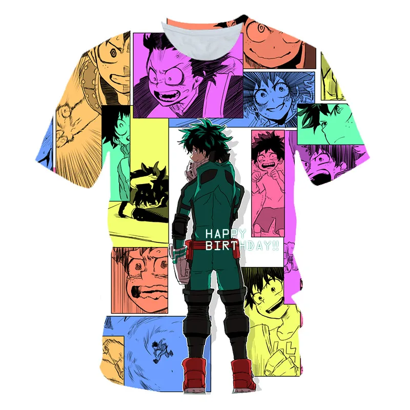 

New Boku No Hero Academia 3D Print T-shirt My Hero Academia Cartoon Men T Shirt hero academy cosplay For Man/woman Top Tee Anime