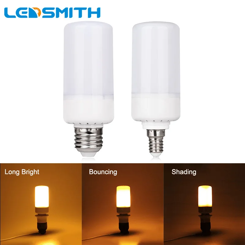 

Creative 3 Modes Flame Lights E27 E14 LED Flame Effect Fire Light Bulb Flickering Emulation Decorative Lamps Free Shipping