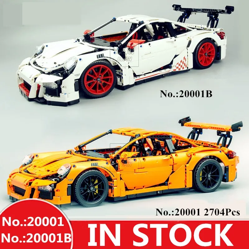 

H&HXY Technology Series 20086 4031Pcs 20087 3725Pcs White Orange Blue Car LEPIN Model Building Blocks Bricks Toys 42056 16915