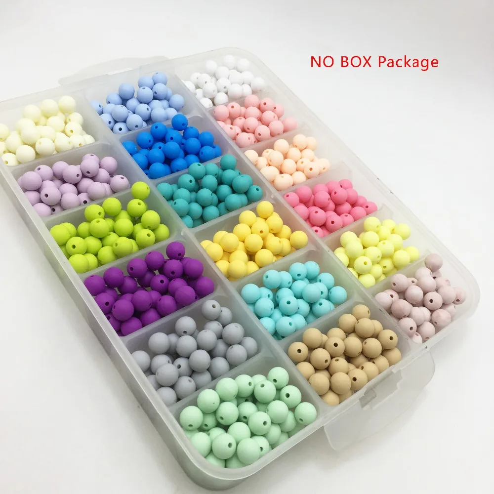 SYBBeads 100 шт. силиконовые круглые бусины 15 мм детские бусы грызунки цепочка для
