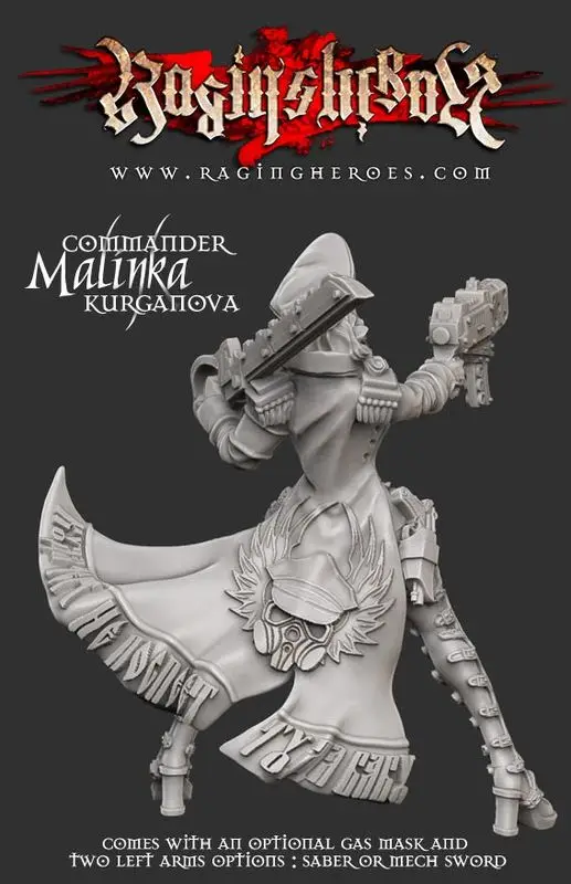 [Loong Way Miniatures] Бушующие герои коммандер Малинка курганова 35 мм Полимерная миниатюра