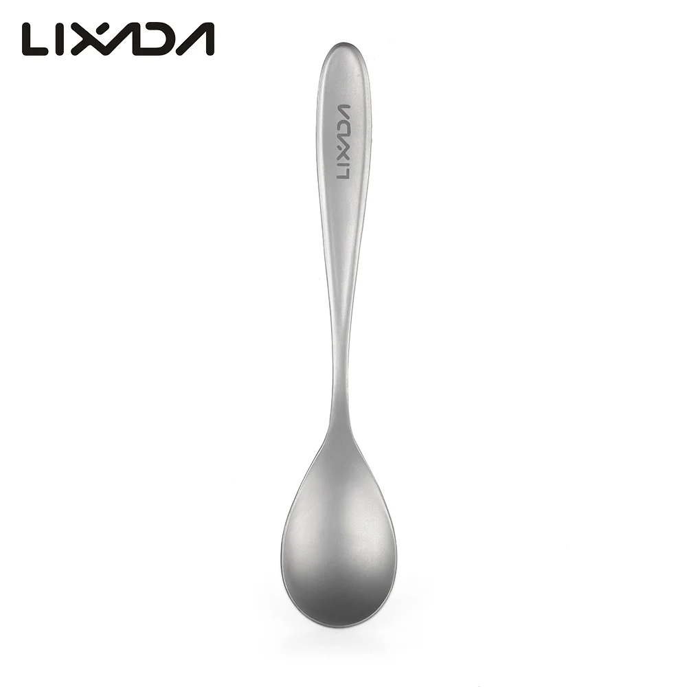 

Lixada Titanium Ta8111S Spoon Lightweight Dinner Spoon Table Spoon for Home Outdoor Picnic Camping Hiking Traveling