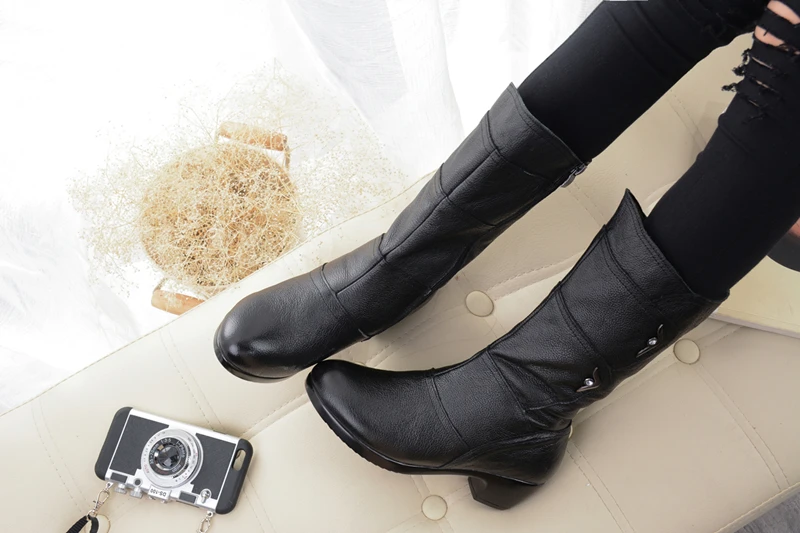 Winter Warm Ladies Zip Boots