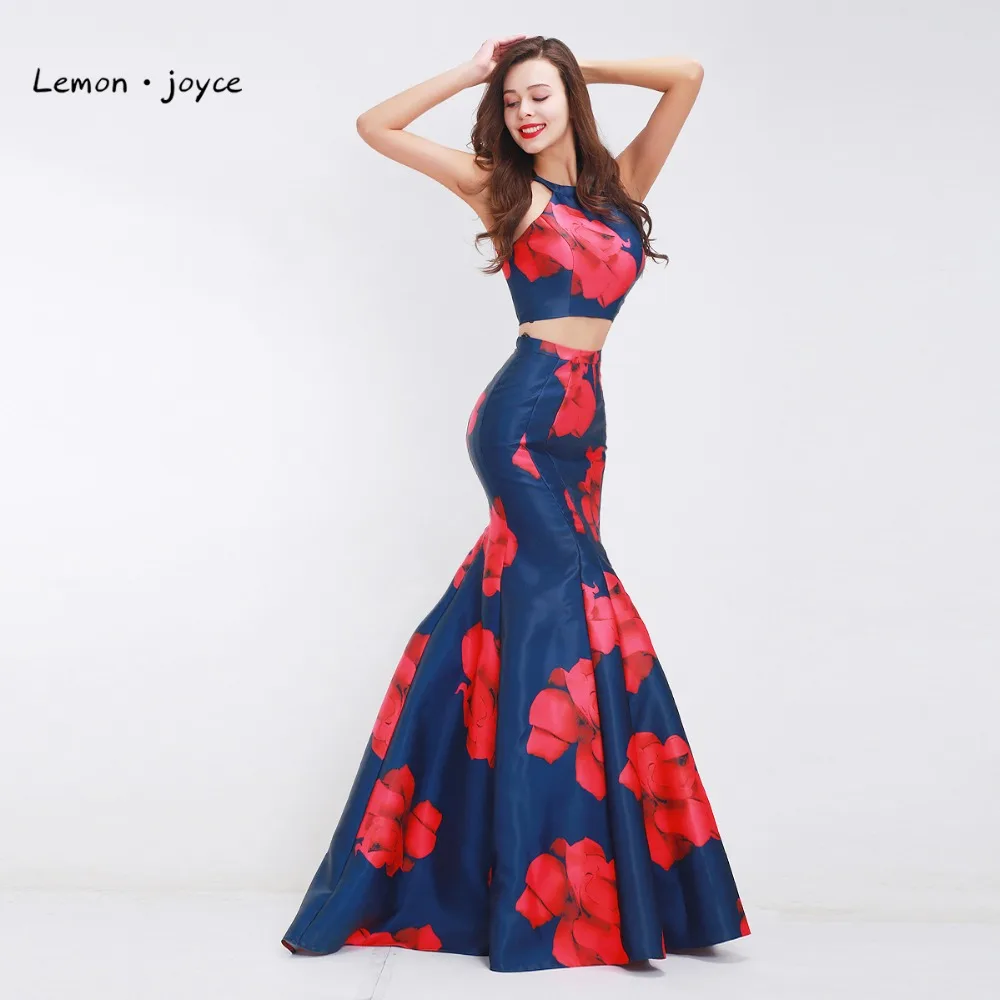 Lemon joyce, элегантное платье для выпускного вечера, длинное,, сексуальное, o-образный вырез, два предмета, простое, Русалка, вечерние платья размера плюс, vestido de noiva