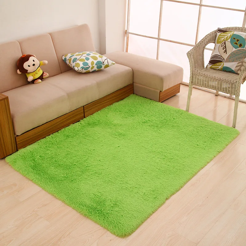 

Solid Shaggy Modern Living Room Bedroom Carpets Home Decor Soft Kids Room Rugs Washable Sofa Table Floor Mats Baby Crawling Mats