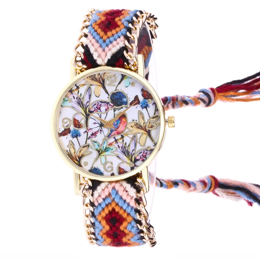 Ловец снов часы для браслетов дружбы женский веревочный часы кварцевые часы Relogio Feminino дропшиппинг ручной работы плетеный@ F