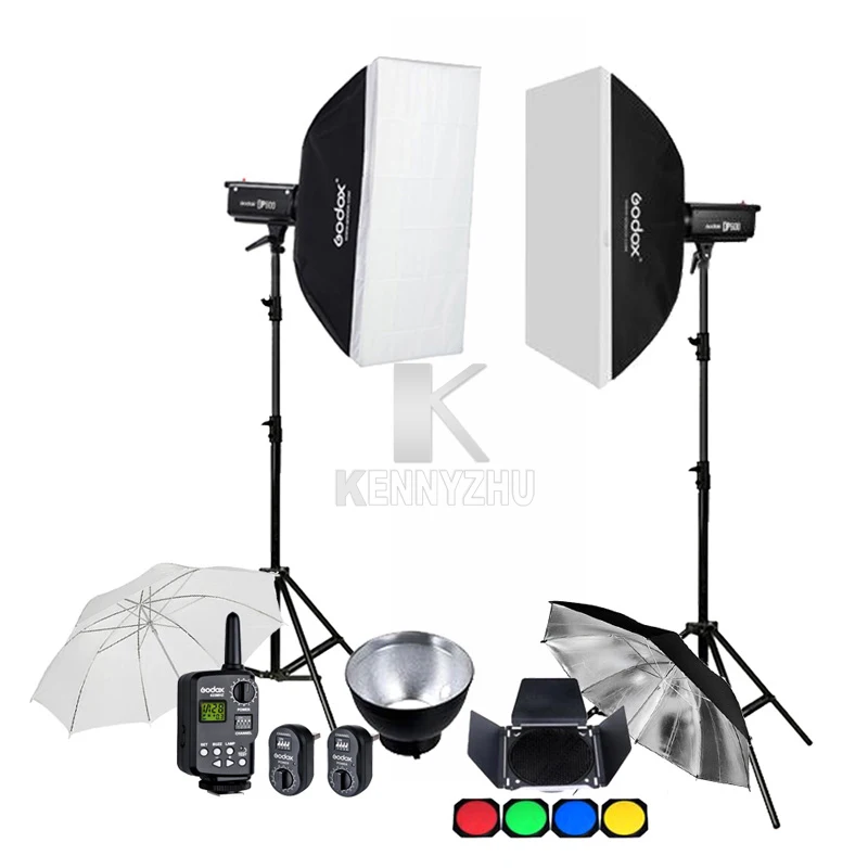 Студийная стробоскопическая вспышка Godox 2x600 Вт DP600 600WS GN80 Набор для
