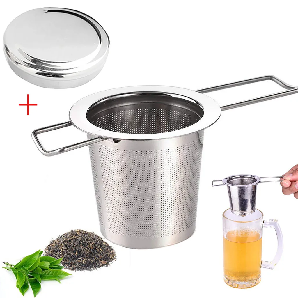 

New Arrival Stainless Steel Mesh Tea Strainer Infuser Metal Cup Strainer Loose Leaf Grain Filter Kitchen Tool 1MAR7