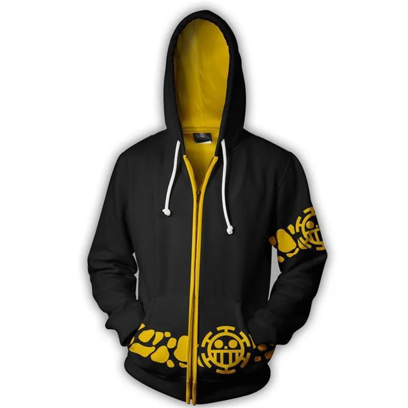 3d Digital Printing ONE PIECE Trafalgar Law Costume Hoodie Cosplay Sweatshirts Clothing Costumes