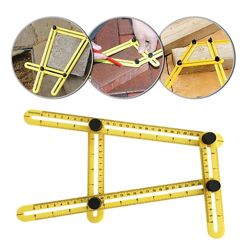 FidgetGear Multi Angle Ruler Activities Template Angle Measuring Model Tool Instrument Brick Tile Wood Corner Foldable Protractor Silver FidgetGear Multi Angle Ruler Activities Template Angle Measuring Model Tool Instrument Brick Tile Wood Corner Foldable Protractor Silver