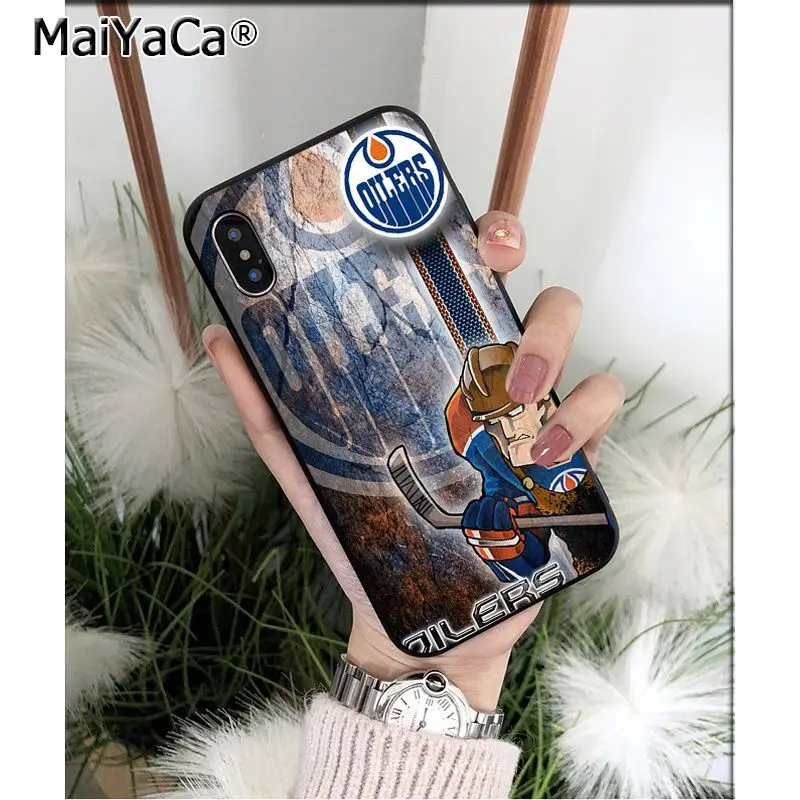 MaiYaCa Edmonton Oilers клиент высокое качество чехол для телефона для Apple iPhone 8 7 6 6S Plus X XS MAX 5 5S SE XR Чехол для мобильного телефона s