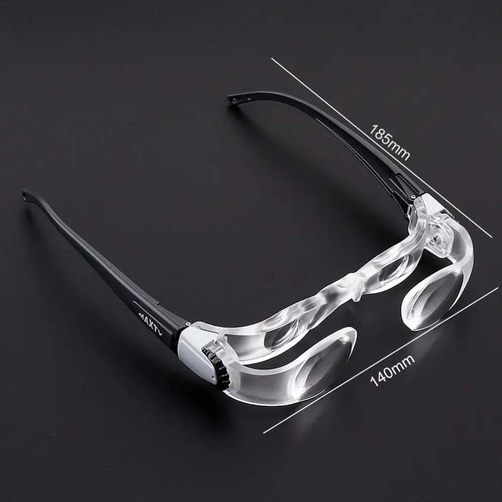 2.1X 0-300 градусов ABS + акрил оптические линзы Портативный Регулируемый телевидения очки лупа для просмотра ТВ