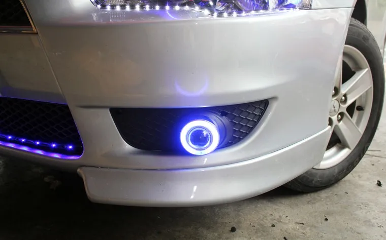 eOsuns COB angel eye led daytime running light DRL halogen Fog font b lamp b font