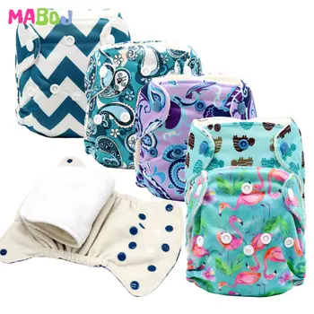 

MABOJ Newborn AIO Cloth Diaper All in One Nappies Reusable Baby Infant Newborn Nappy Stay Dry Fast for 0-3 Months Baby Wholesale