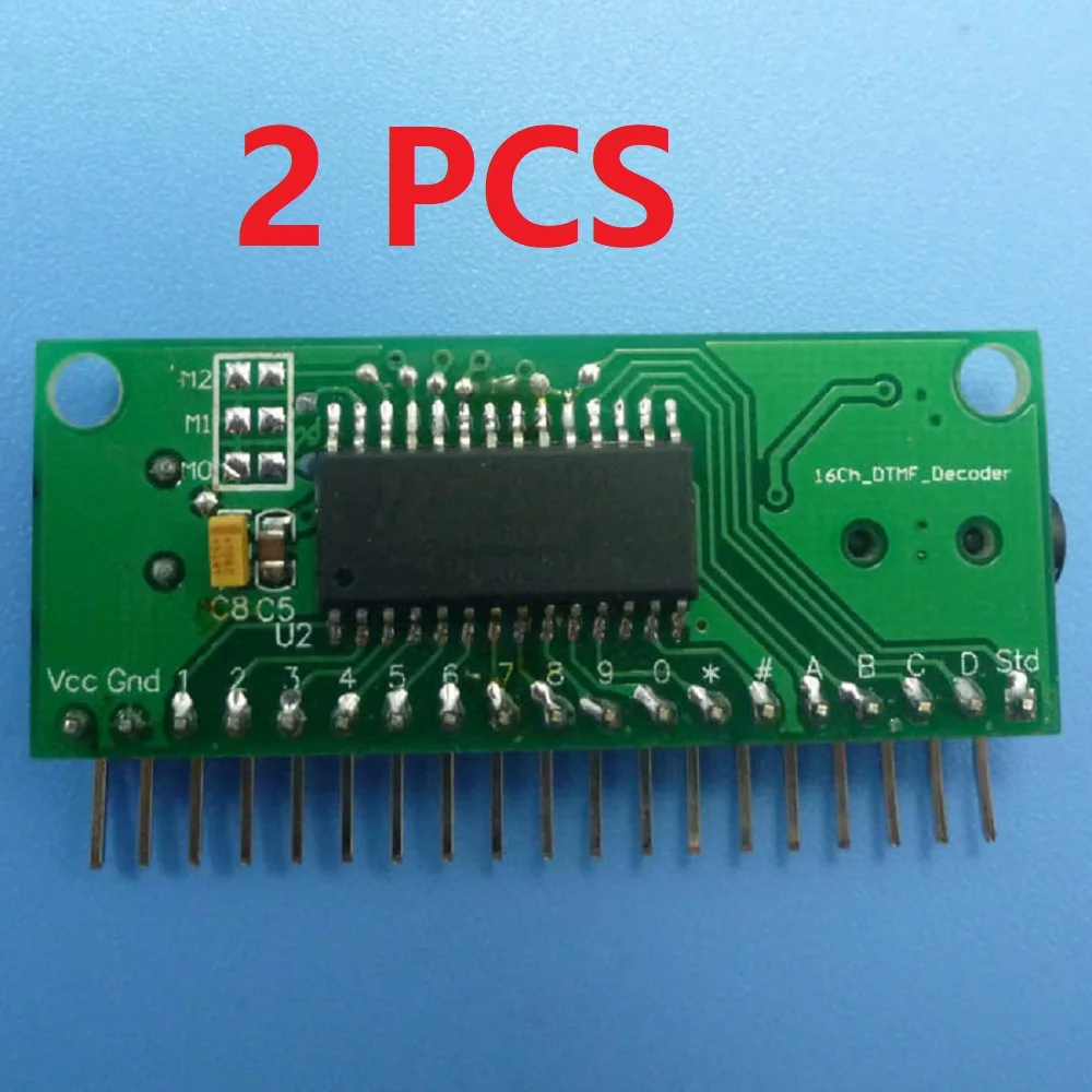 

2 PCS CE004*2 16 Channels MT8870 DTMF Audio Decoder Phone Voice Controller 01234567890ABCD*# Decoding output