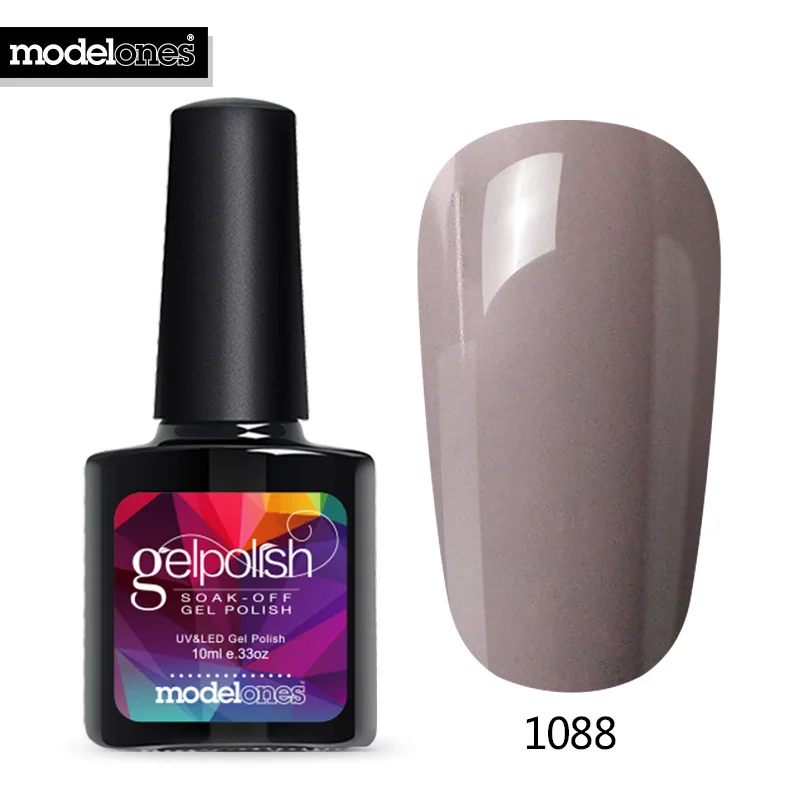 Modelones Фиолетовый Цвет УФ-гель для ногтей замочить от 10 мл Led Лак для ногтей длительный УФ гель полуперманентный лак Эмаль - Цвет: 1088