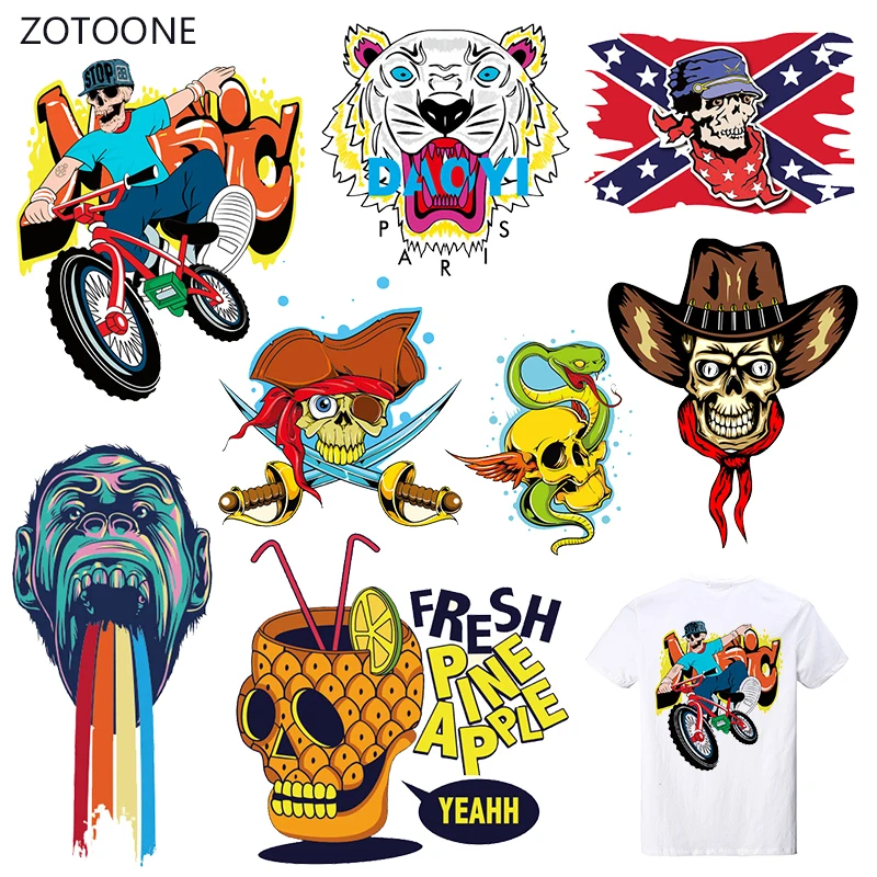 

ZOTOONE Trend Stripes Iron on Transfer Patches on Clothing Diy Patch Heat Transfer for Clothes Decoration Stickers Accessories G