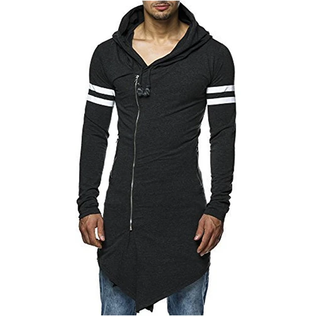 hooded t shirt with zip