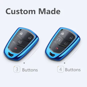 

Soft TPU Key Cover Case Shell Bag For Cadillac ATS CT6 CTS DTS XT5 Escalade ESV SRX STS XTS ELR 2014 2015 2016 2017 2018