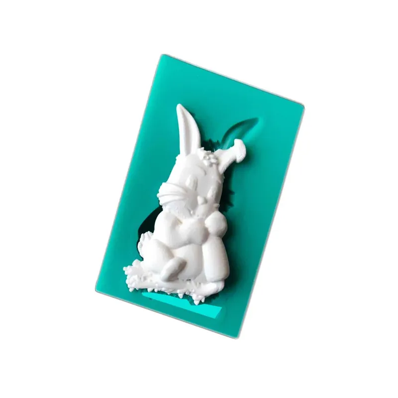

Eating carrot Rabbit Fondant Cake Silicone Mould Chocolate Biscuits Molds Candy Cooking Baking Cake Wedding Decorating Tools