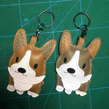 

DIY leather craft corgi dog shape modeling die cutting knife mould car key ring hanging decoration template hand punch