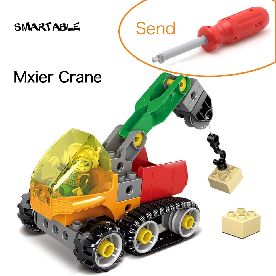 

Smartable Engineering Crane Big Building Blocks Toys Set For Early Child Educational Compatible Legoing Duplo Christmas Gift
