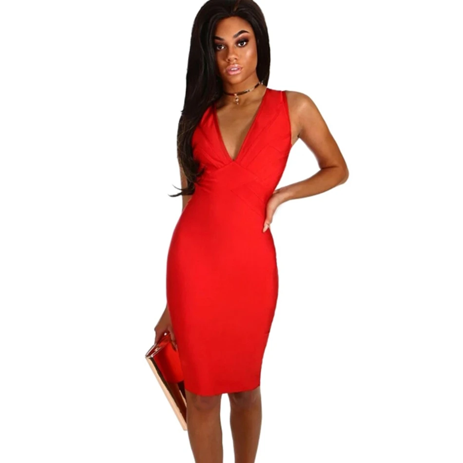 red-v-neck-strappy-back-bandage-dress (1)