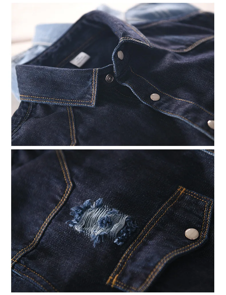 Мужские джинсовые рубашки, синяя мужская рубашка в стиле ретро, джинсовая рубашка с карманами в стиле сафари, мужская рубашка, мужская рубашка, M-3XL, 376