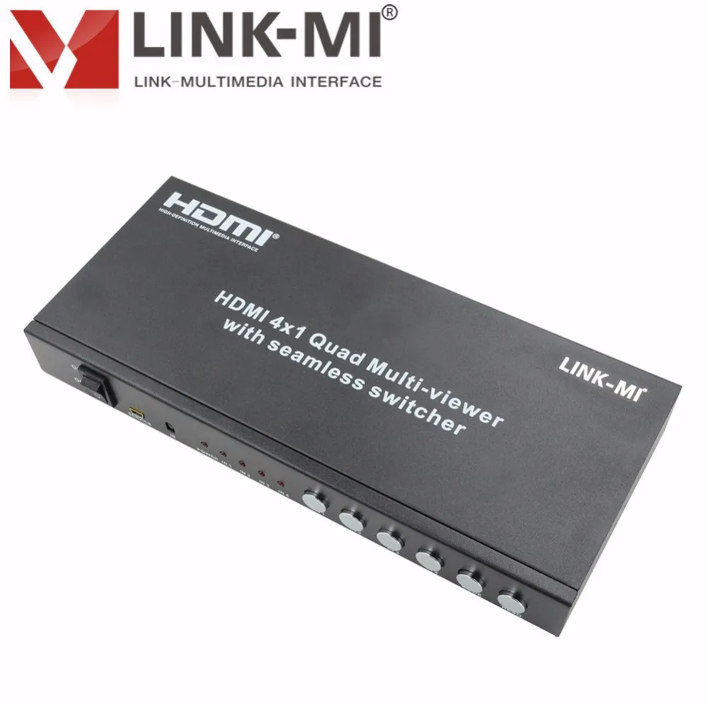 LINK MI LM S41 4x1 HDMI Quad Screen Multi viewer With Seamless Switcher Support Scaler Up/Down Function-in Projector Accessories from Consumer Electronics ...