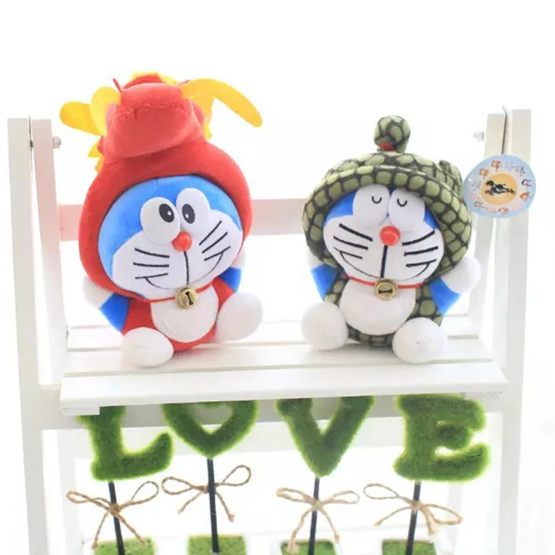 20 см Kawaii Китайский Зодиак Stand By Me Doraemon плюшевая игрушка мягкая кошка Животные Собака Кролик Плюшевая Кукла милый подарок для детей